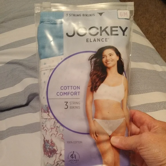 Jockey Elance Cotton Comfort Bikinis - printed - Picture 1 of 2